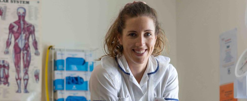 Physio smiling